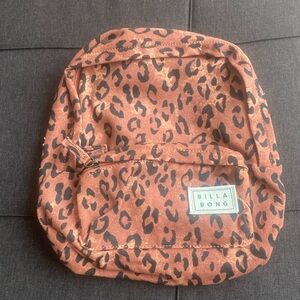 Billabong Leopard Print Backpack - Brown and Black